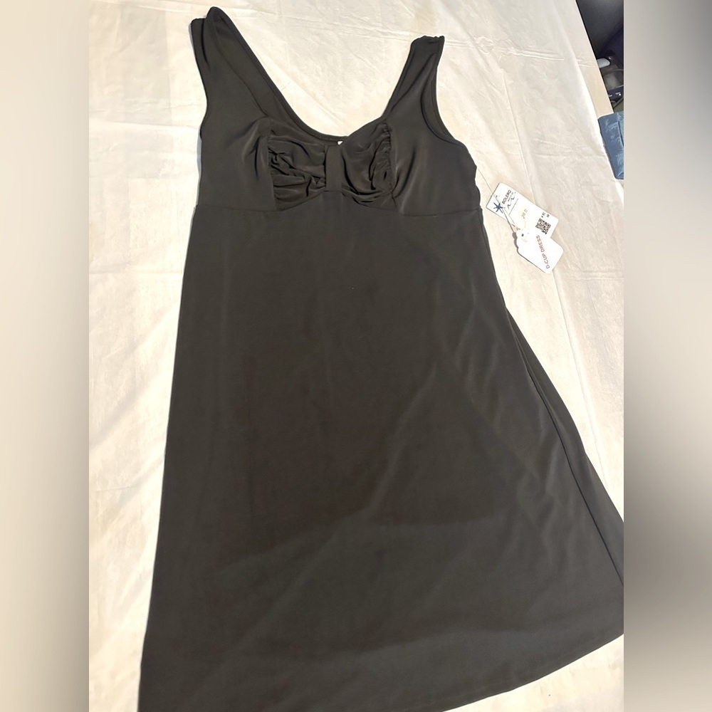 Swim suit cover up dress Black size medium D Cup brand new with tags
